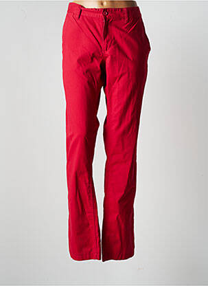 Pantalon chino taille basse taille basse rouge KARIBAN femme