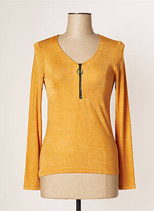 T-shirt manches longues manches longues jaune JUMFIL femme