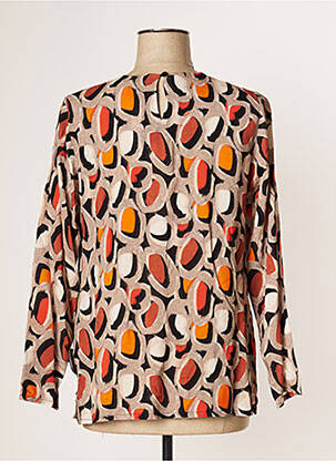 Blouse fermeture boutonnée au dos manches longues orange JUMFIL femme
