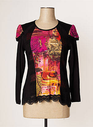 Top stretch manches longues noir JUMFIL femme