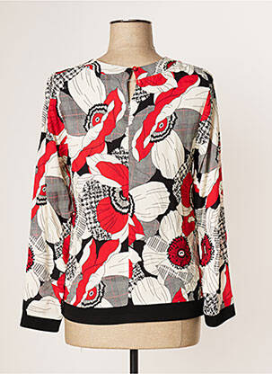 Blouse tissage popeline manches longues rouge JUMFIL femme