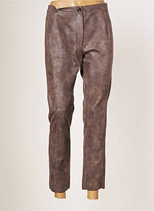 Pantalon slim stretch taille normale marron JUMFIL femme
