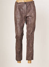 Pantalon slim stretch taille normale marron JUMFIL femme
