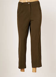 Pantalon droit tissage crêpe taille normale vert JUMFIL femme