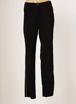 Pantalon droit tissage crêpe taille normale noir JUMFIL femme