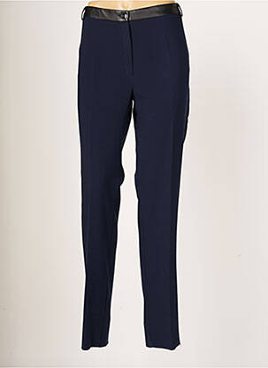 Pantalon droit tissage crêpe taille normale bleu JUMFIL femme