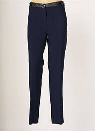 Pantalon droit tissage crêpe taille normale bleu JUMFIL femme