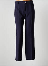 Pantalon droit tissage popeline taille normale bleu JUMFIL femme