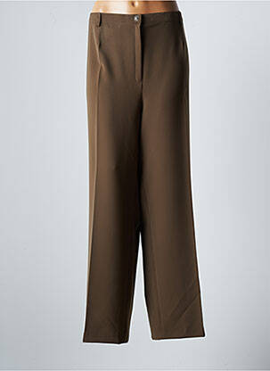 Pantalon droit taille élastique taille normale marron JUMFIL femme