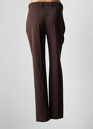 Pantalon slim taille haute taille haute marron BRUNO SAINT HILAIRE femme
