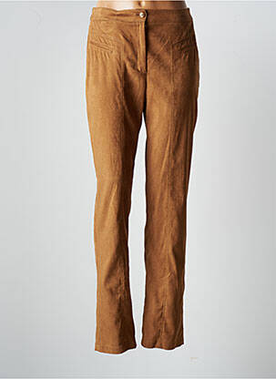Pantalon slim taille élastique taille normale marron JUMFIL femme