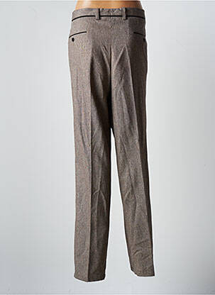 Pantalon droit fermeture zippée sous rabat boutonné taille normale marron JUMFIL femme