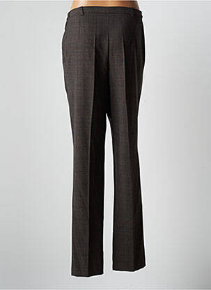 Pantalon droit fermeture zippée sous rabat boutonné taille normale marron JUMFIL femme