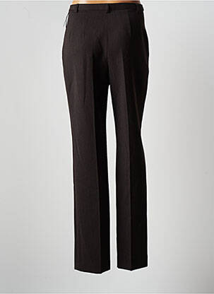Pantalon slim poches taille haute marron BRUNO SAINT HILAIRE femme