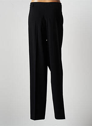 Pantalon droit tissage crêpe taille normale noir BRUNO SAINT HILAIRE femme