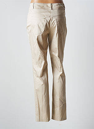 Pantalon slim tissage popeline taille normale beige QUATTRO femme