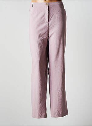 Pantalon droit tissage crêpe taille normale violet JUMFIL femme