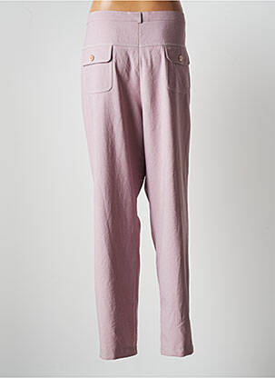 Pantalon droit tissage crêpe taille normale violet JUMFIL femme