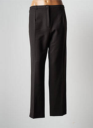 Pantalon droit fermeture zippée sous rabat boutonné taille normale marron JUMFIL femme