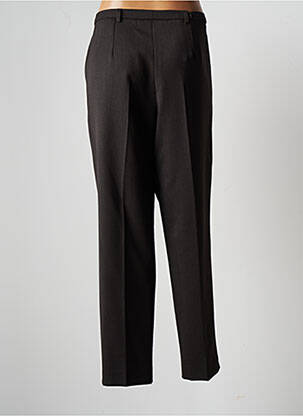 Pantalon droit fermeture zippée sous rabat boutonné taille normale marron JUMFIL femme