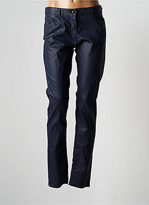 Pantalon slim tissage enduit taille normale bleu CARLA KOPS femme
