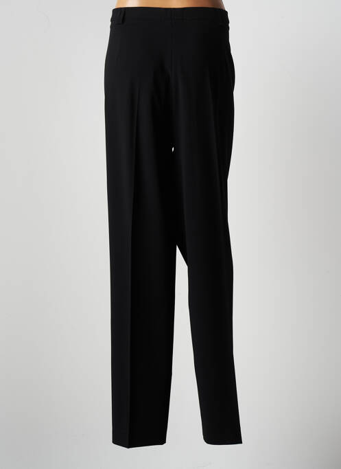 Pantalon droit tissage crêpe taille normale noir BRUNO SAINT HILAIRE femme