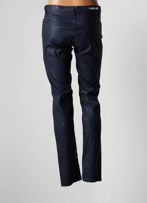 Pantalon slim tissage enduit taille normale bleu CARLA KOPS femme