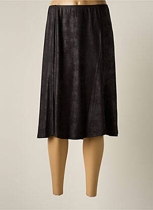 Jupe mi-longue coupe évasée noir JUMFIL femme