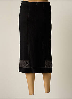 Jupe mi-longue coupe droite noir JUMFIL femme