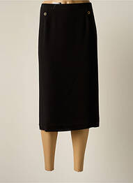 Jupe mi-longue coupe droite noir JUMFIL femme