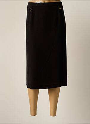 Jupe mi-longue coupe droite noir JUMFIL femme