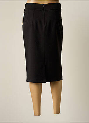 Jupe mi-longue taille à pinces noir HIPPOCAMPE femme