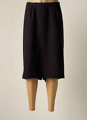 Jupe mi-longue coupe droite noir JUMFIL femme