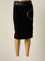 Jupe mi-longue coupe droite noir JUMFIL femme