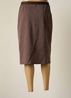 Jupe mi-longue coupe droite marron JUMFIL femme