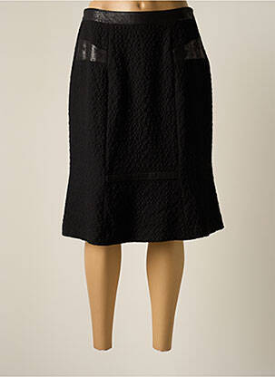 Jupe mi-longue coupe droite noir JUMFIL femme