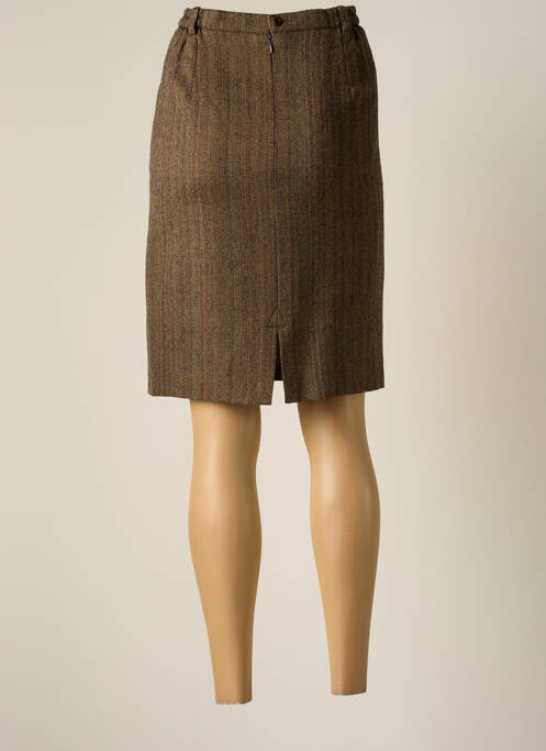Jupe mi-longue marron JUMFIL pour femme