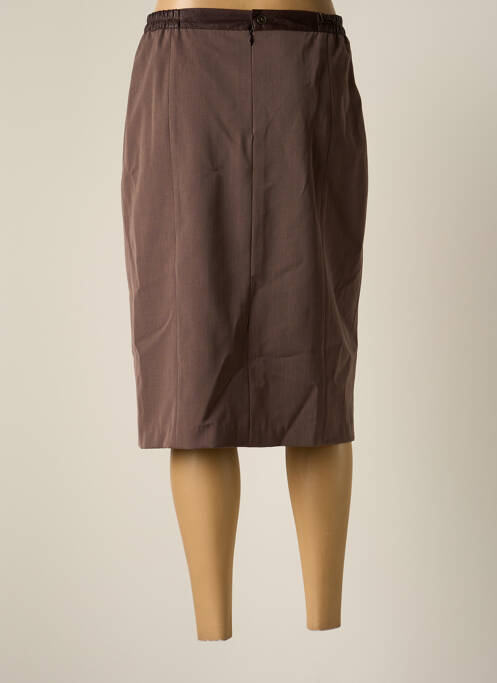 Jupe mi-longue marron JUMFIL pour femme