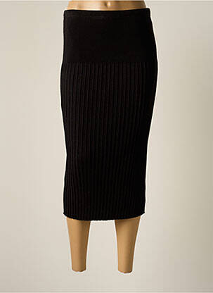 Jupe mi-longue stretch noir JUMFIL femme