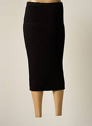 Jupe mi-longue stretch noir JUMFIL femme