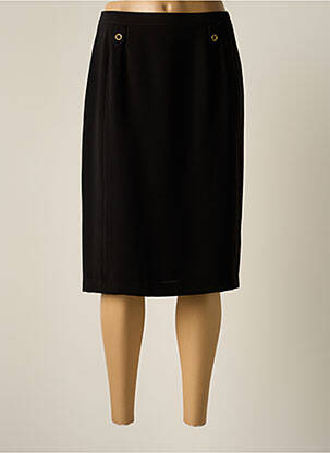 Jupe mi-longue doublure textile noir JUMFIL femme