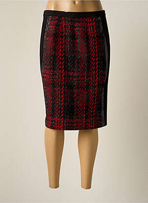 Jupe mi-longue taille normale rouge JUMFIL femme