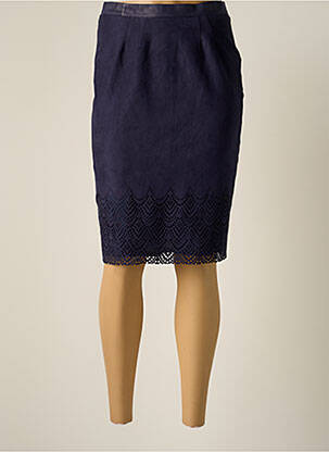 Jupe mi-longue taille normale bleu JUMFIL femme