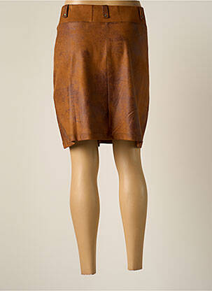 Jupe mi-longue stretch marron FUEGO WOMAN femme