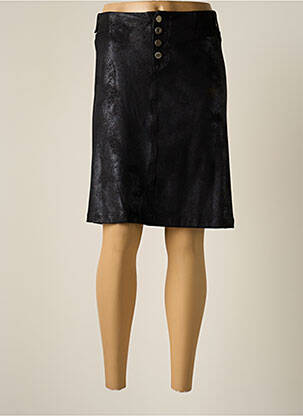 Jupe Longue Noire Asymétrique Fuego Woman - Taille 44 - Microfibre