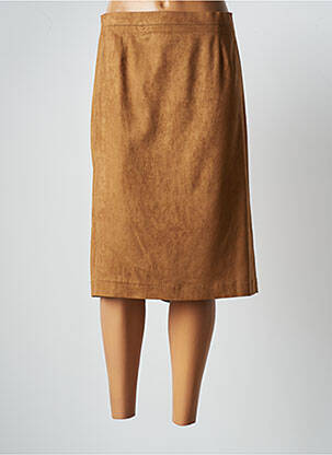 Jupe mi-longue stretch marron JUMFIL femme