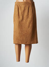 Jupe mi-longue taille à pinces marron JUMFIL femme