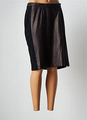 Jupe mi-longue taille à pinces marron JUMFIL femme