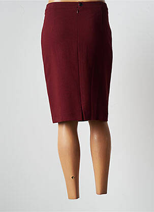 Jupe mi-longue stretch rouge JUMFIL femme