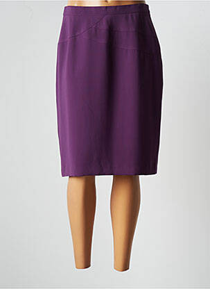 Jupe mi-longue taille à pinces violet JUMFIL femme